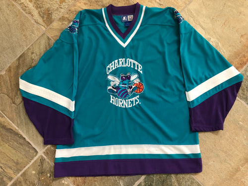 Vintage Charlotte Hornets Starter Basketball Jersey, Size XL