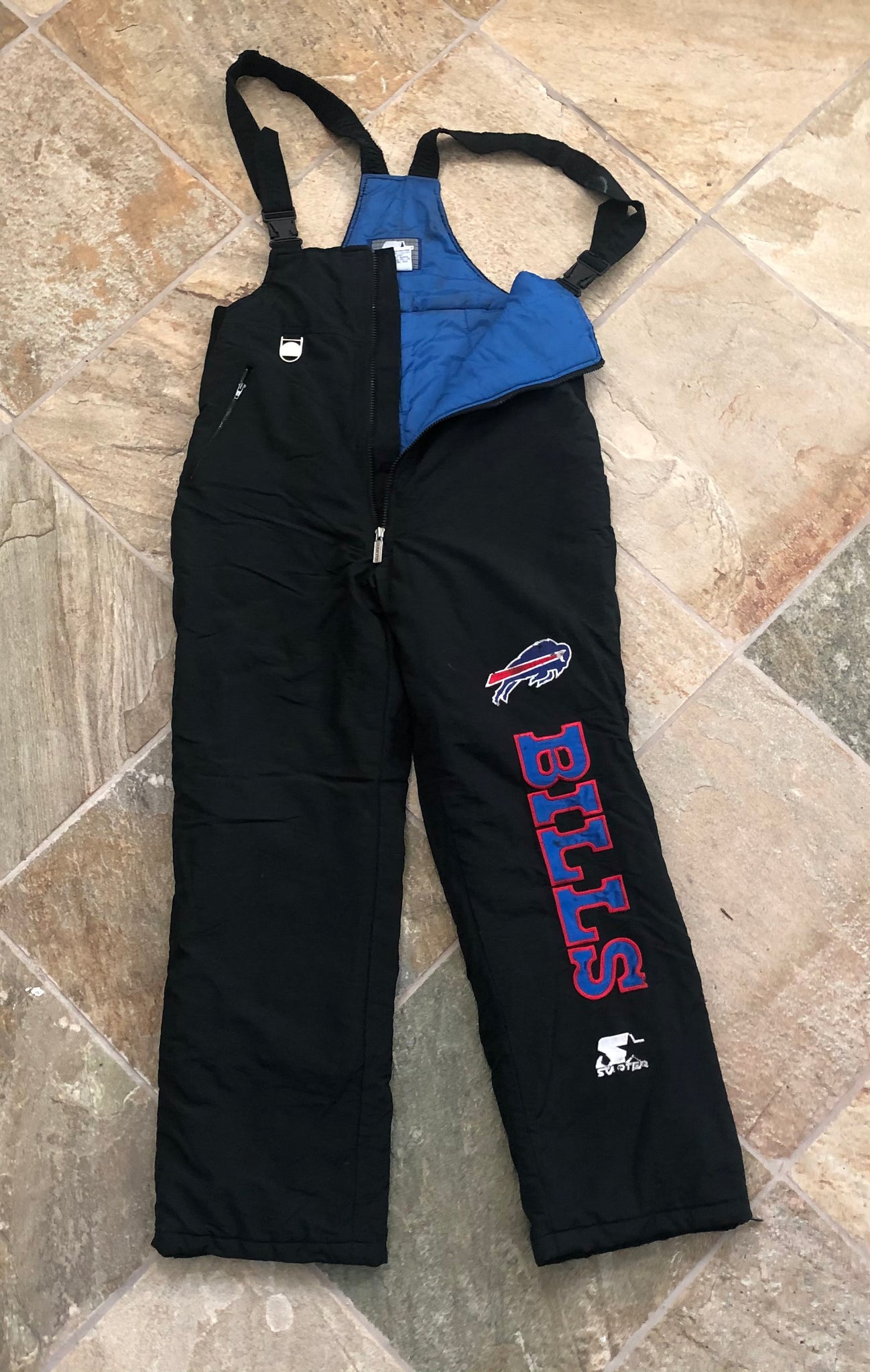 Vintage Buffalo Bills Starter Overalls Snowsuit Bib Football Pants