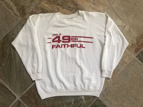 Vintage San Francisco 49ers Faithful Football Sweatshirt, Size Large