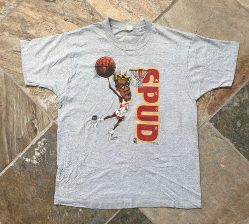 Vintage Atlanta Hawks Spud Webb Cartoon Basketball Tshirt, Size XL