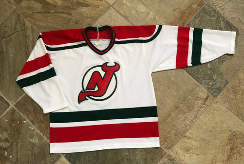 Vintage New Jersey Devils CCM Maska Hockey Jersey, Size Large