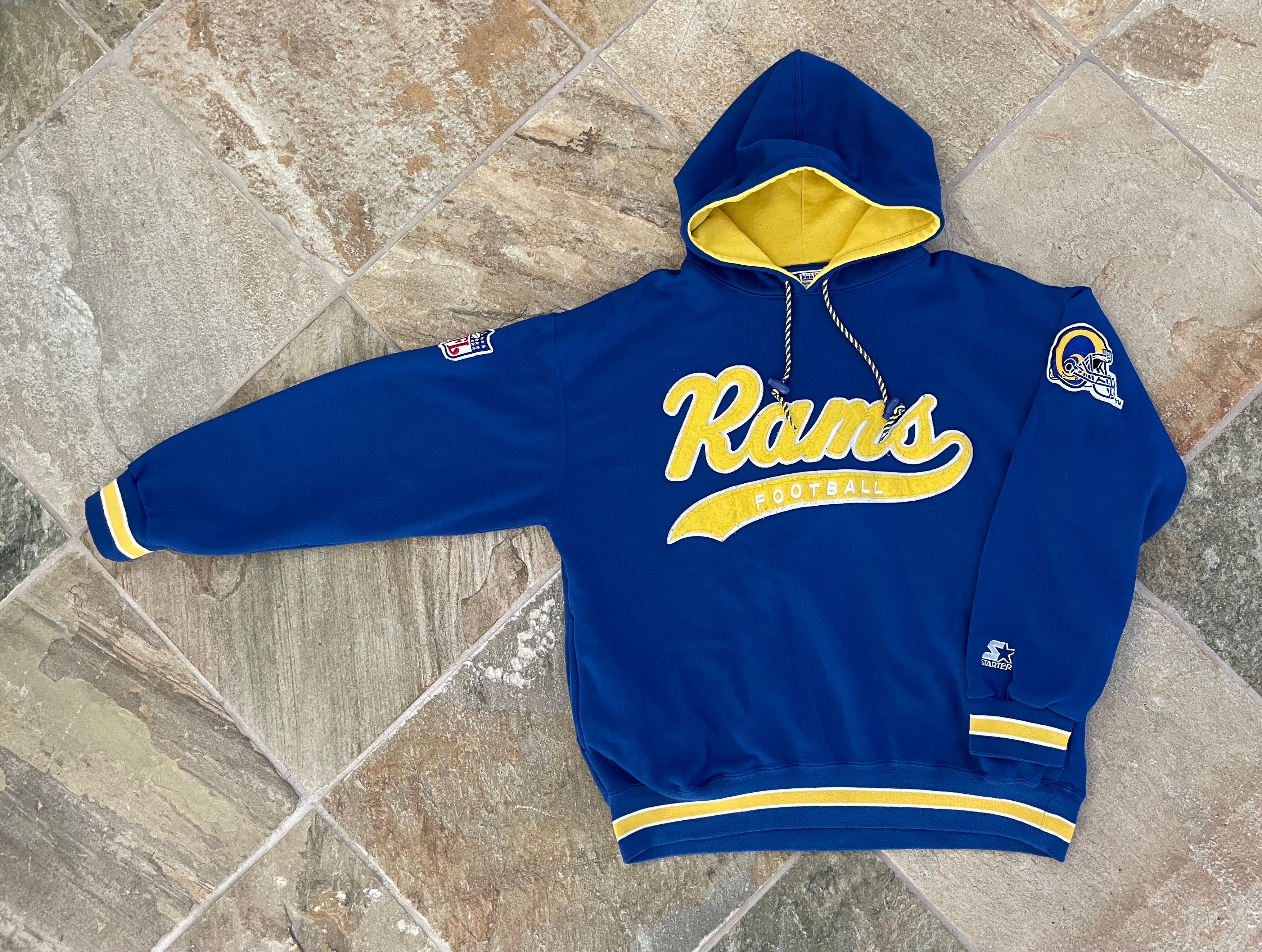 Los Angeles LA Rams Vintage 90s Hooded Sweatshirt NFL Football 
