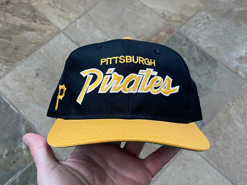 Vintage Pittsburgh Pirates Sports Specialties Script Snapback Baseball Hat