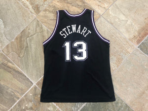 Vintage Sacramento Kings Michael Stewart Champion Basketball Jersey, Size 48, XL