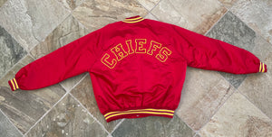 Vintage Kansas City Chiefs Chalk Line Satin Football Jacket, Size XXL
