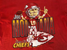Load image into Gallery viewer, Vintage Kansas City Chiefs Joe Montana Salem Sportswear Football Tshirt, Size XL