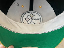 Load image into Gallery viewer, Vintage Pittsburgh Steelers Sports Specialties Script Snapback Football Hat