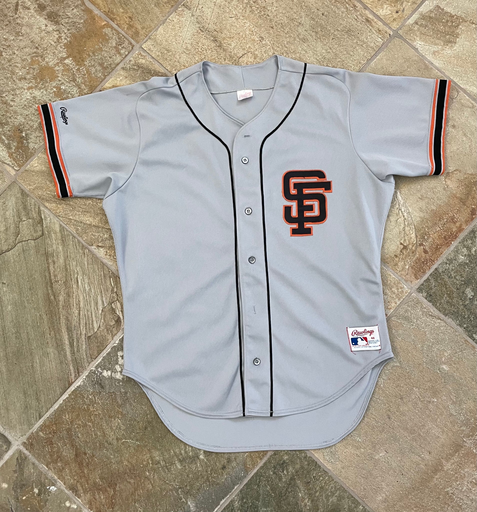 Authentic MLB, Shirts, Sf Giants Americana Jersey Size 48 Grey