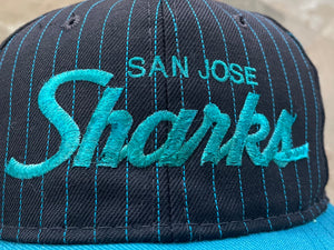 Vintage San Jose Sharks Sports Specialties Script Snapback Hockey Hat