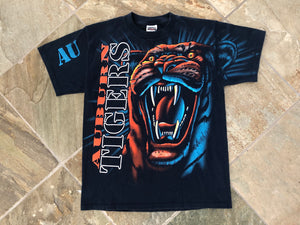 Vintage Auburn Tigers All Over Print College Tshirt, Size Large