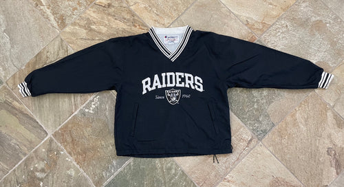 Vintage Oakland Raiders Champion Windbreaker Football Jacket, Size Medium