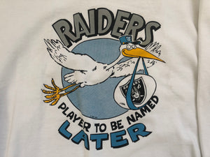 Vintage Oakland Raiders Stork Football Sweatshirt, Size Large