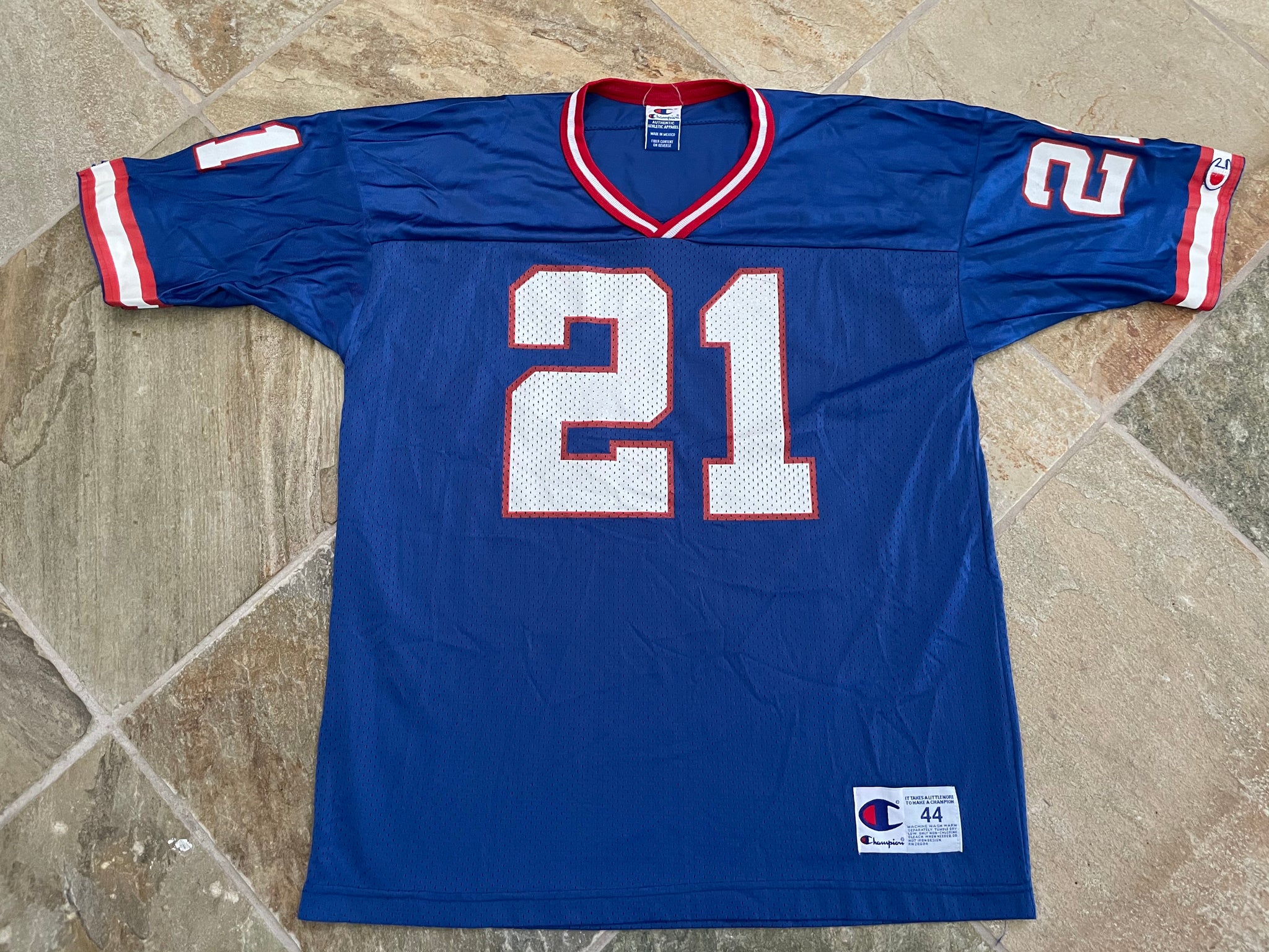 VINTAGE TIKI BARBER NY GIANTS CHAMPION JERSEY - Primetime