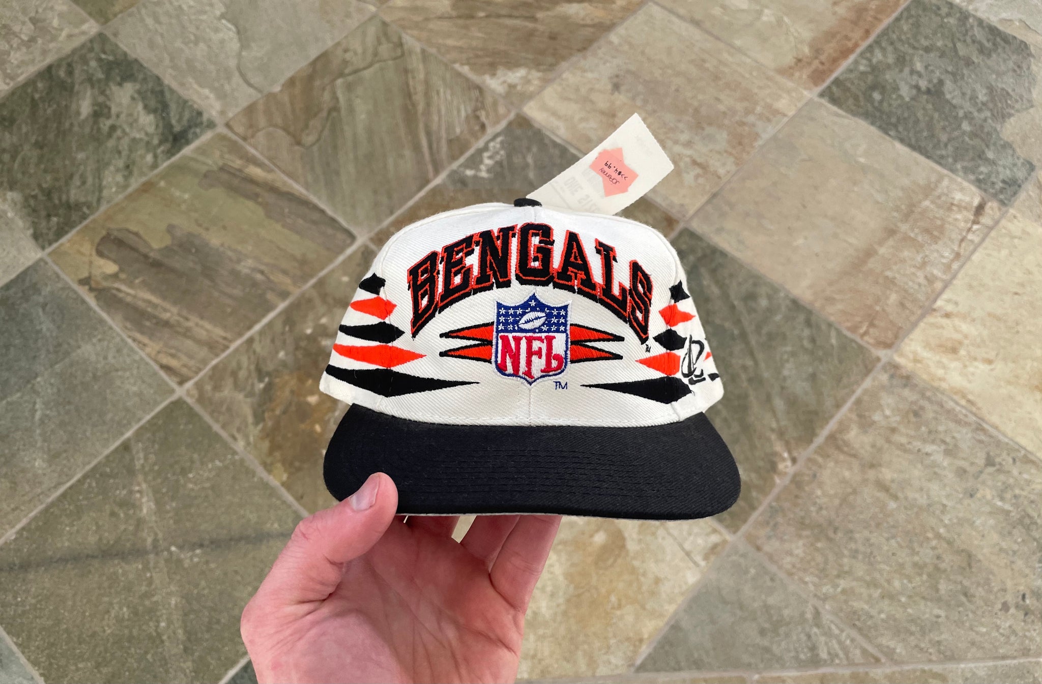 Vintage Cincinnati Bengals Logo Athletic Snapback Hat NFL Splash Wool