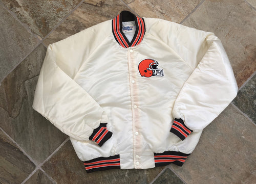 Vintage Cleveland Browns Chalk Line Satin Football Jacket, Size XL