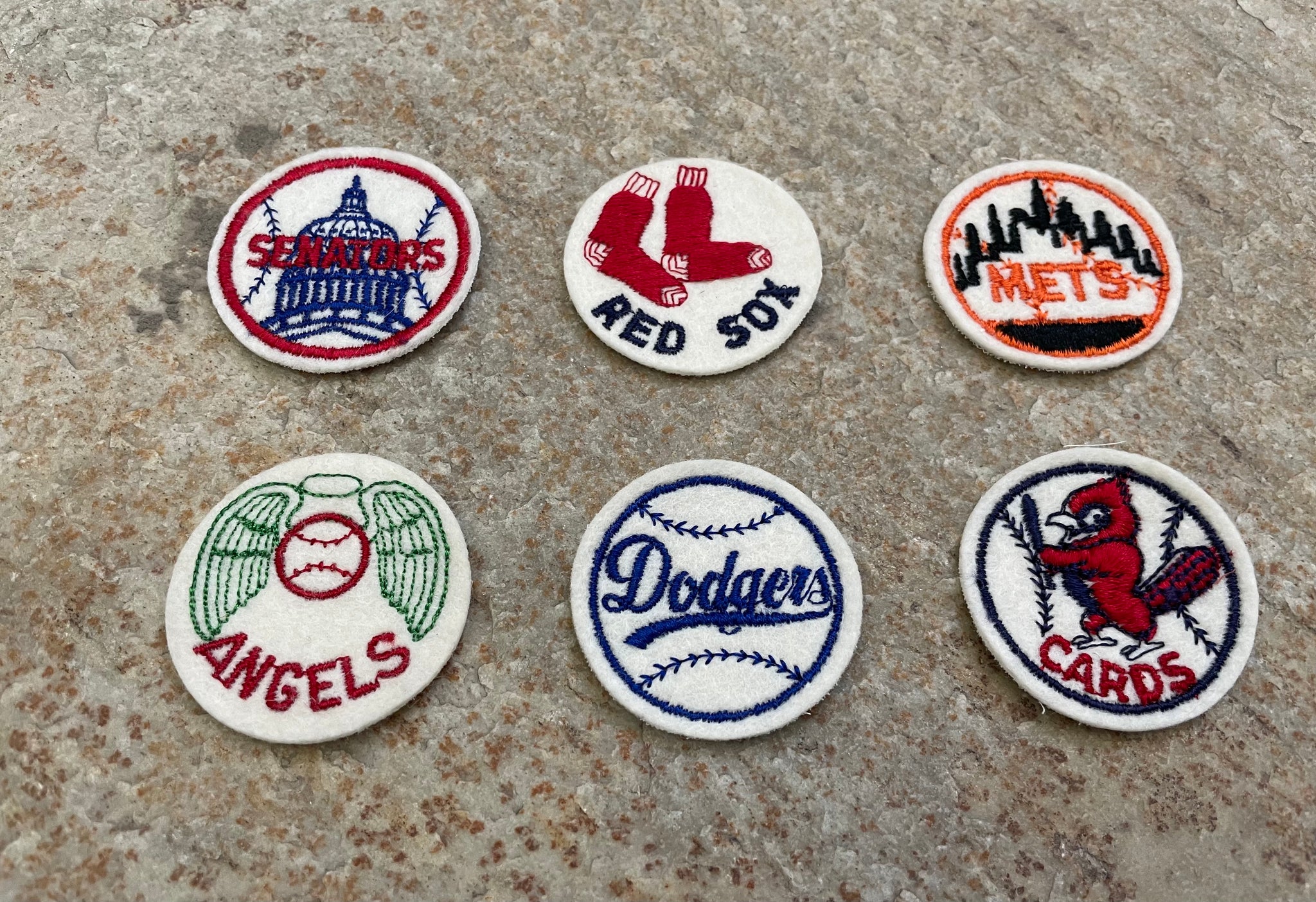 Vintage MLB Baseball Patches, Red Sox, Mets, Dodgers, Lot ### – Stuck In  The 90s Sports