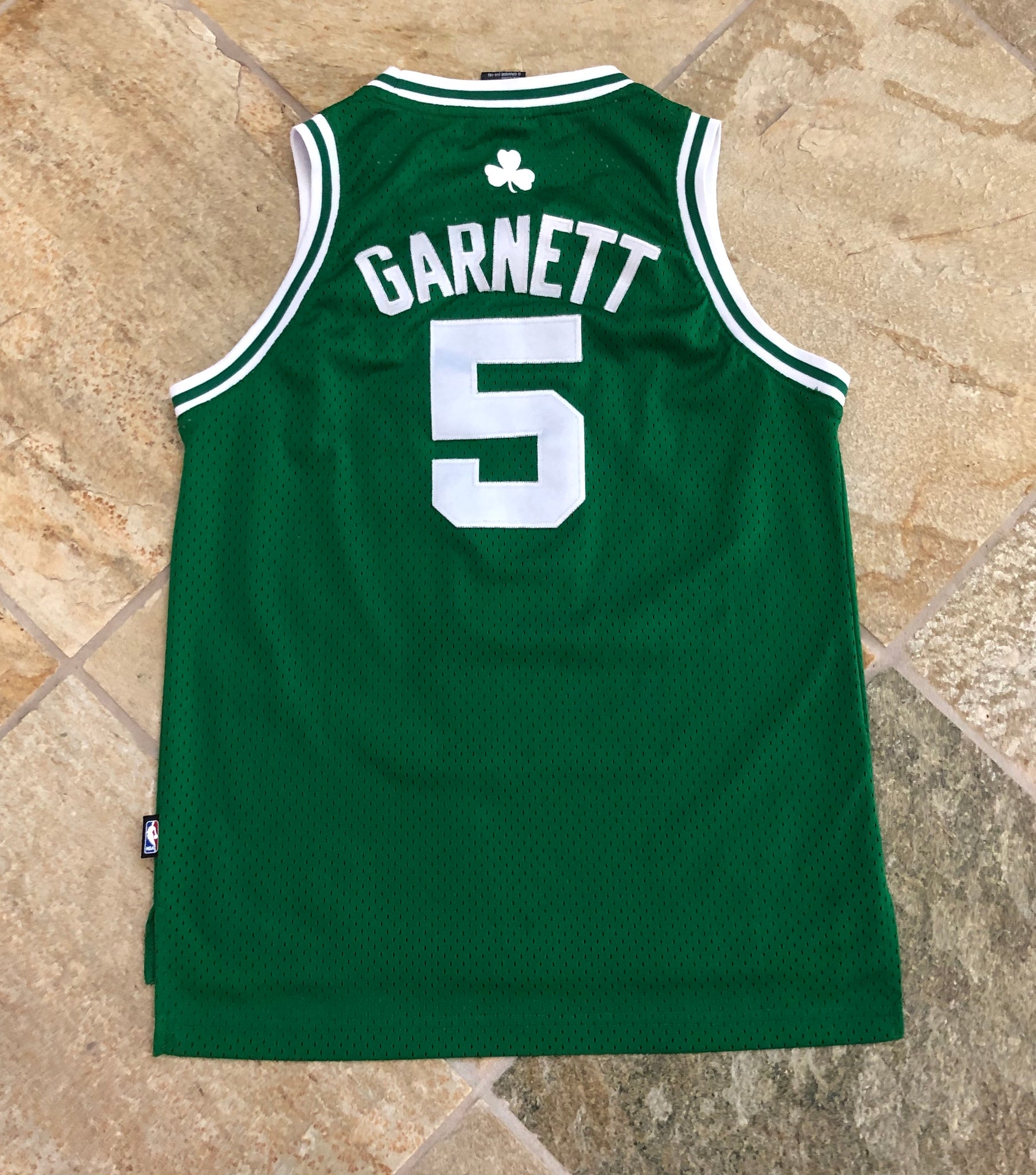 Genuine Adidas Kevin Garnett #5 Boston Celtics Basketball Jersey Youth Boy  XL🔥