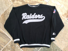 Load image into Gallery viewer, Vintage Oakland Raiders Starter Tailsweep Football Sweatshirt, Size Large
