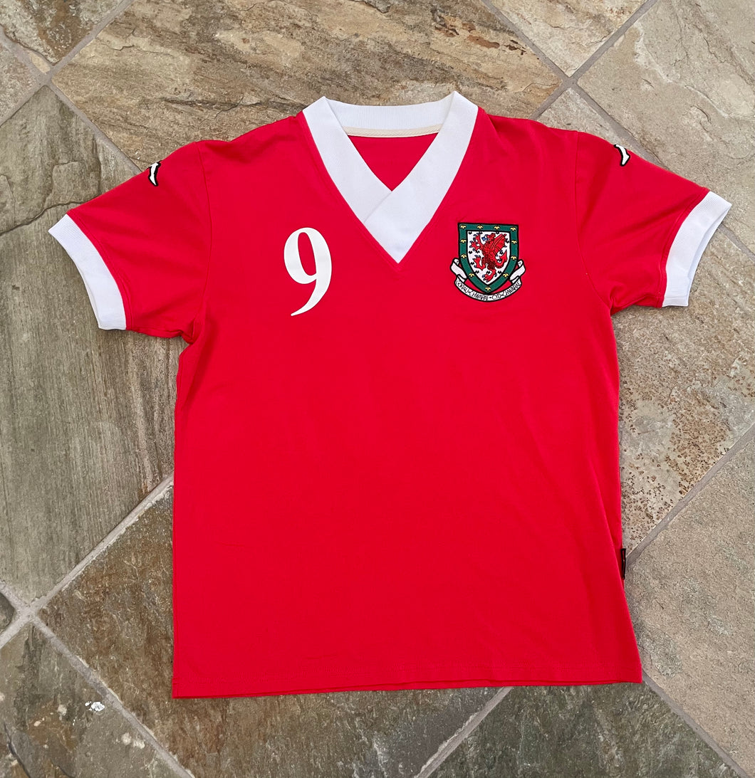 Vintage Wales National Team Ian Rush Kappa Soccer Jersey, Size Medium