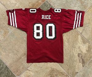 Vintage San Francisco 49ers Jerry Rice Wilson Football Jersey, Size Youth Large 14-16