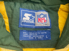 Load image into Gallery viewer, Vintage Green Bay Packers Starter Parka Football Jacket, Size Large