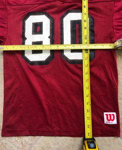 Vintage San Francisco 49ers Jerry Rice Wilson Football Jersey, Size Youth Large 14-16