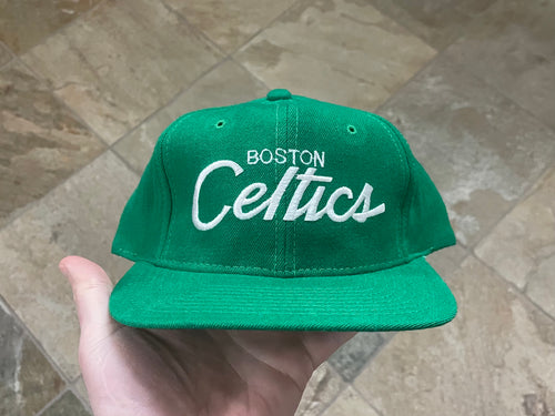 Vintage Boston Celtics Sports Specialties Script Snapback Basketball Hat