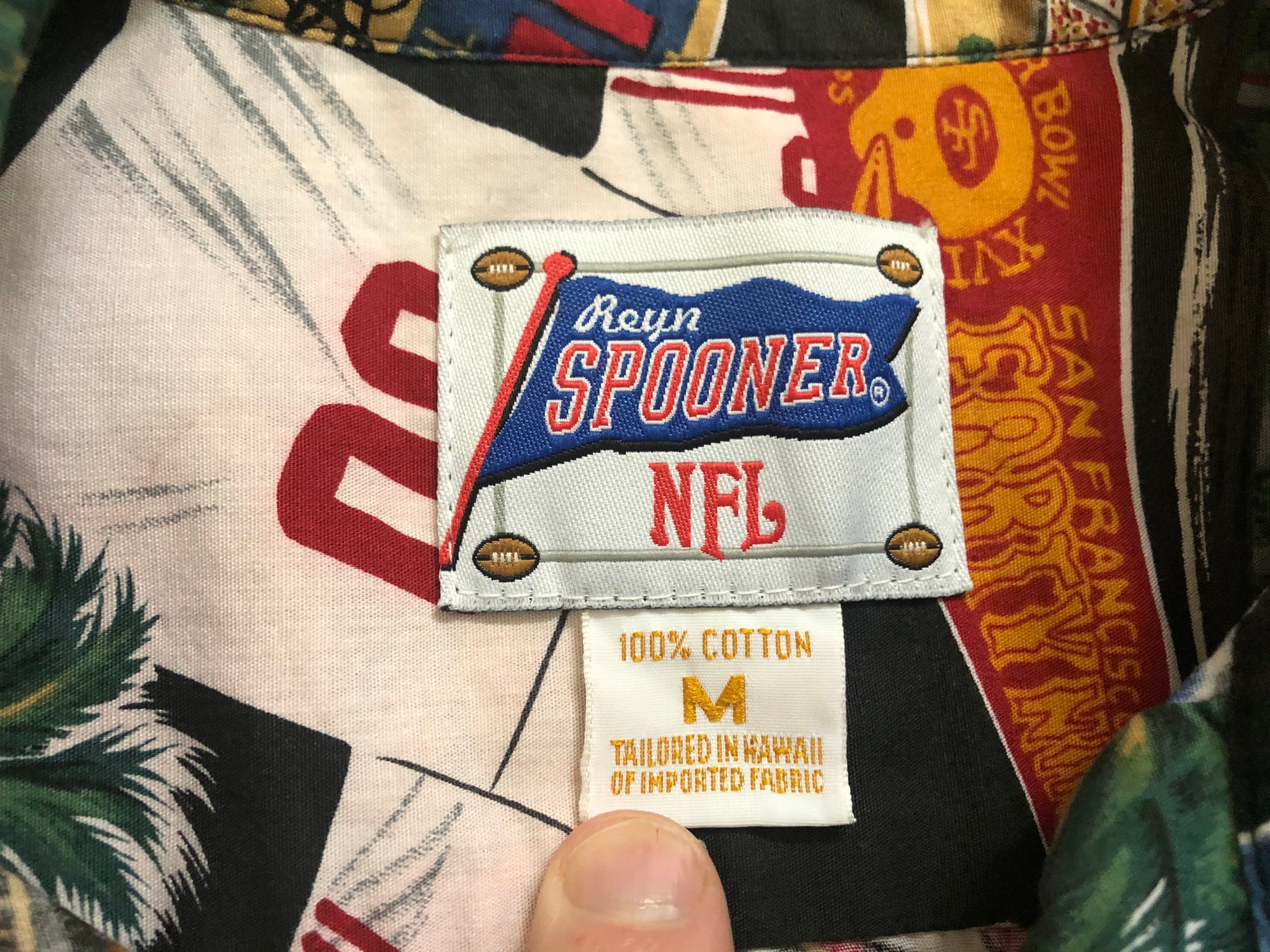 Vintage REYN SPOONER San Francisco 49ers Hawaiian NFL Shirt Candlestick  Park XL