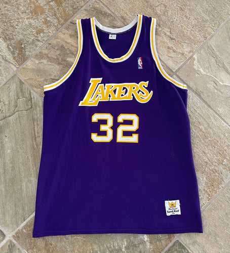 Vintage Los Angeles Lakers Magic Johnson Sand Knit Basketball Jersey, Size XL