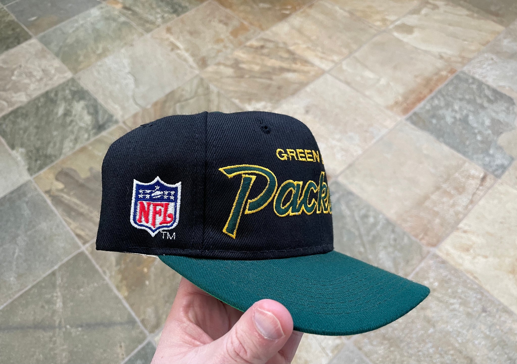 Vintage Green Bay Packers Sports Specialties Script SnapBack Hat