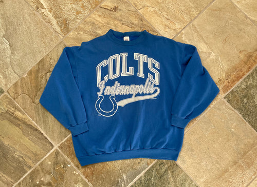 Vintage Indianapolis Colts Logo 7 Football Sweatshirt, Size XL