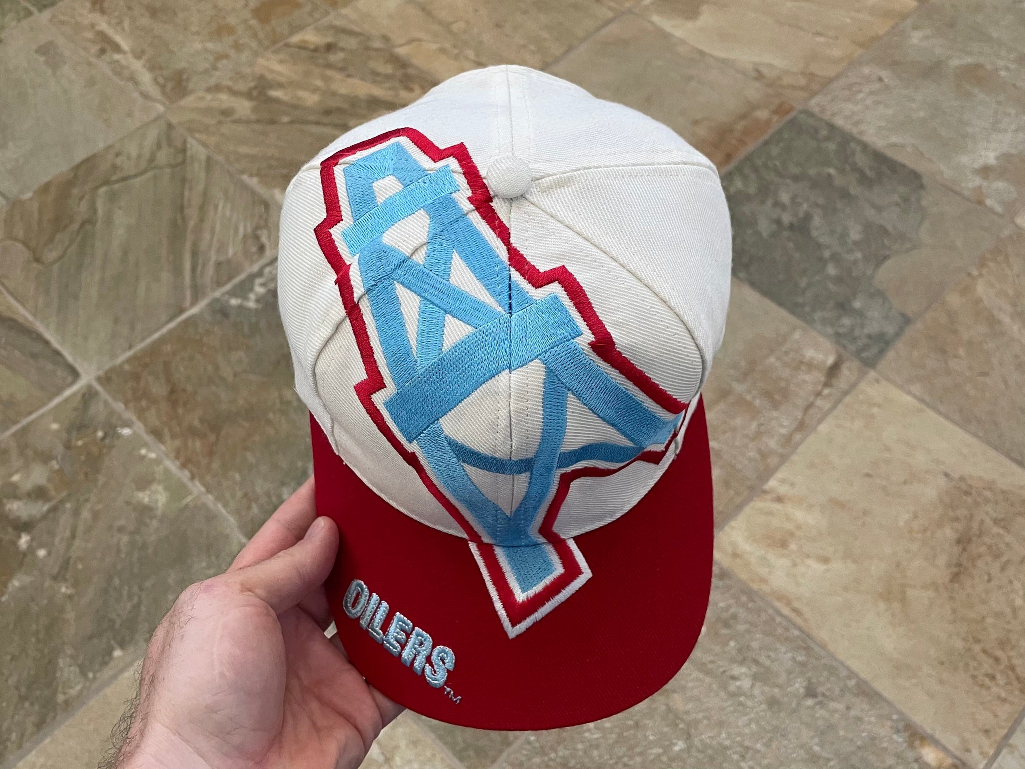 Vintage Houston Oilers The Game Big Logo Snapback Football Hat – Stuck In  The 90s Sports