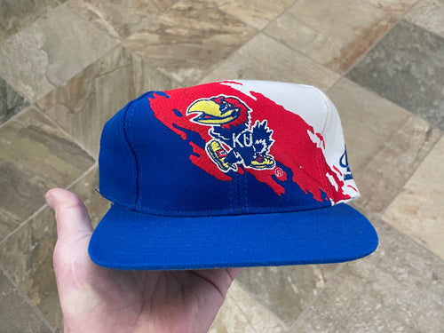 Vintage Kansas Jayhawks Logo Athletic Splash Snapback College Hat