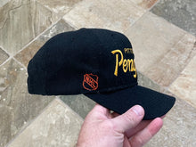 Load image into Gallery viewer, Vintage Pittsburgh Penguins Sports Specialties Script Snapback Hockey Hat