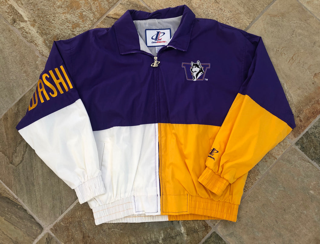 Vintage Washington Huskies Logo Athletic Windbreaker College Jacket, Size XL