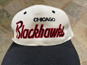 Vintage Chicago Blackhawks Sports Specialties Script Snapback Hockey Hat