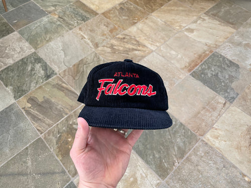 Vintage Atlanta Falcons Sports Specialties Corduroy Script Snapback Football Hat