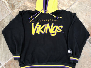 Vintage Minnesota Vikings Starter Double Hooded Football Sweatshirt, Size Large