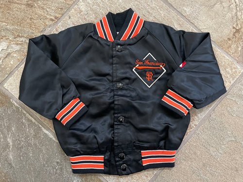 Vintage San Francisco Giants Chalk Line Satin Baseball Jacket, Size Youth 2T