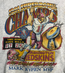 Vintage Vintage 90s WASHINGTON REDSKINS T Shirt Super Bowl