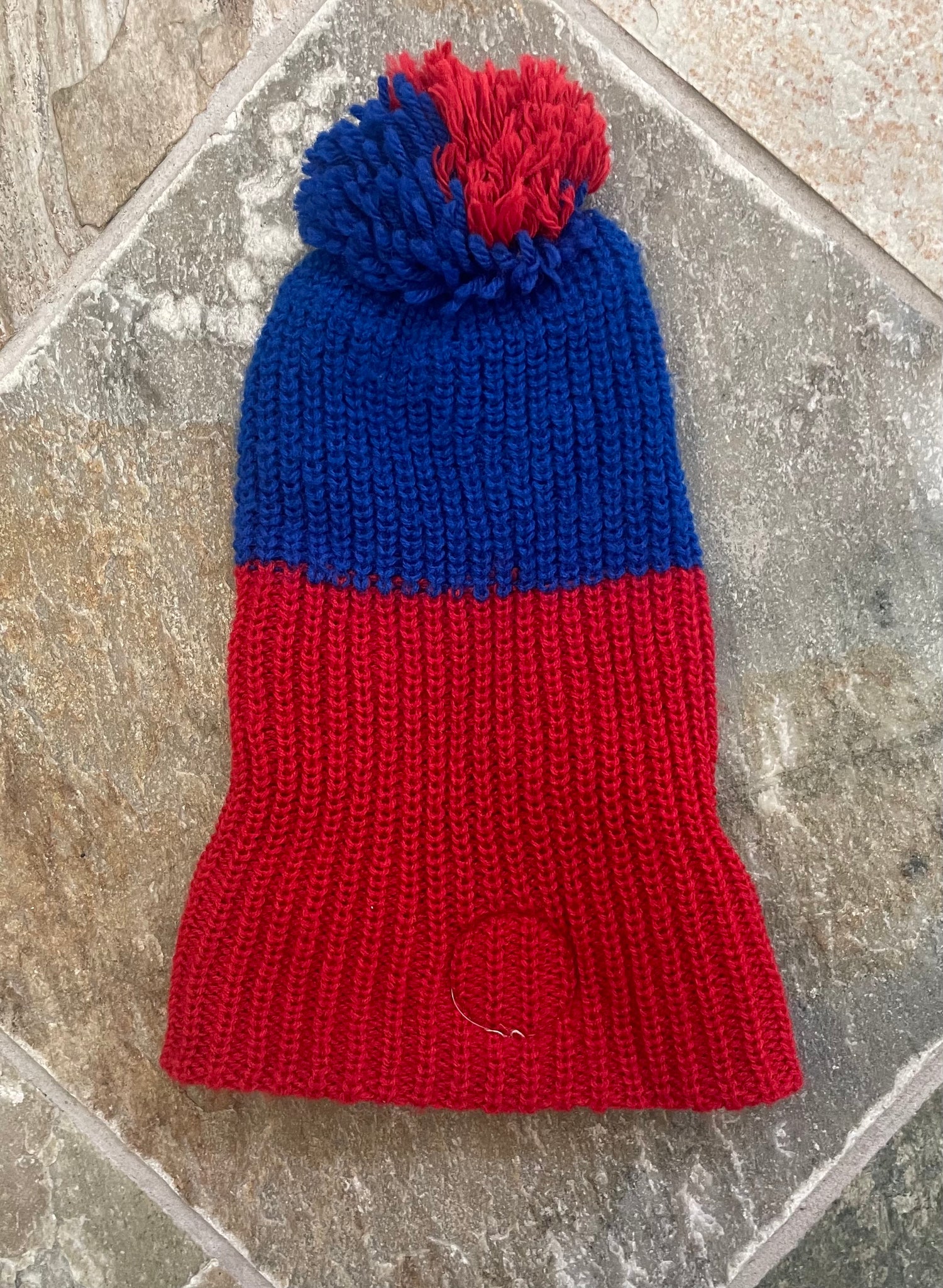 Buffalo Football Blue and Red Pom Beanie Winter Hat 