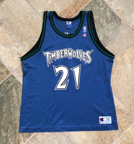 Vintage Minnesota Timberwolves Kevin Garnett Champion Basketball Jersey, Size 52, XXL