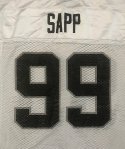 Vintage Oakland Raiders Warren Sapp Reebok Football Jersey, Size Medium
