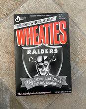 Load image into Gallery viewer, Vintage Oakland Raiders Wheaties Cereal Box, Sealed ###