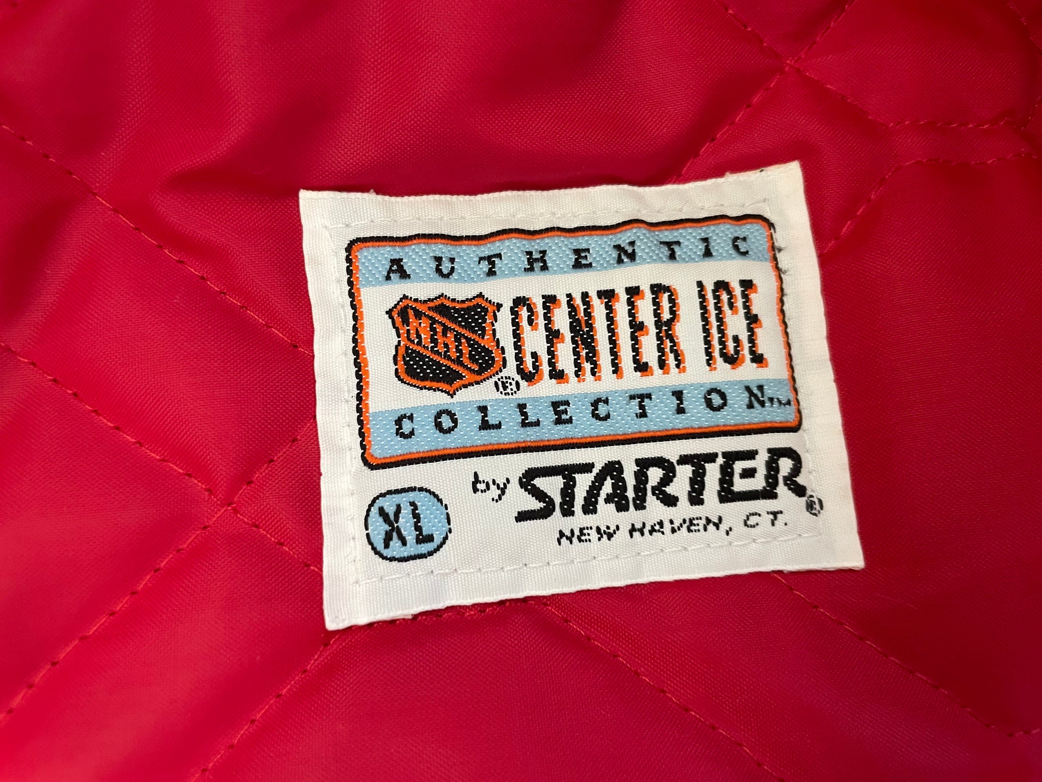 VINTAGE STARTER CENTER ICE COLLECTION CHICAGO BLACKHAWKS PULLOVER JACKET  SIZE XL
