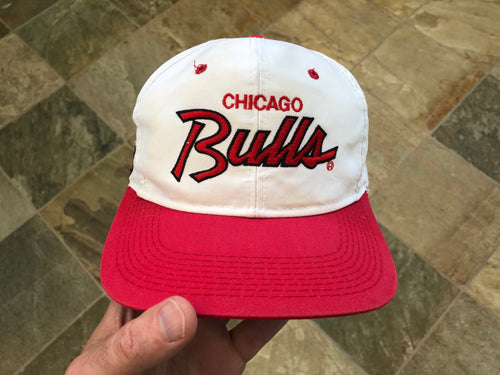 Vintage Chicago Bulls Sports Specialties Script Snapback Basketball Hat