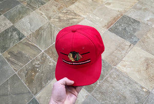 Vintage Chicago Blackhawks The Game Split Bar Snapback Hockey Hat