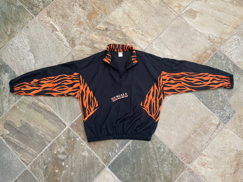 Vintage Cincinnati Bengals Apex One Windbreaker Football Jacket, Size Large