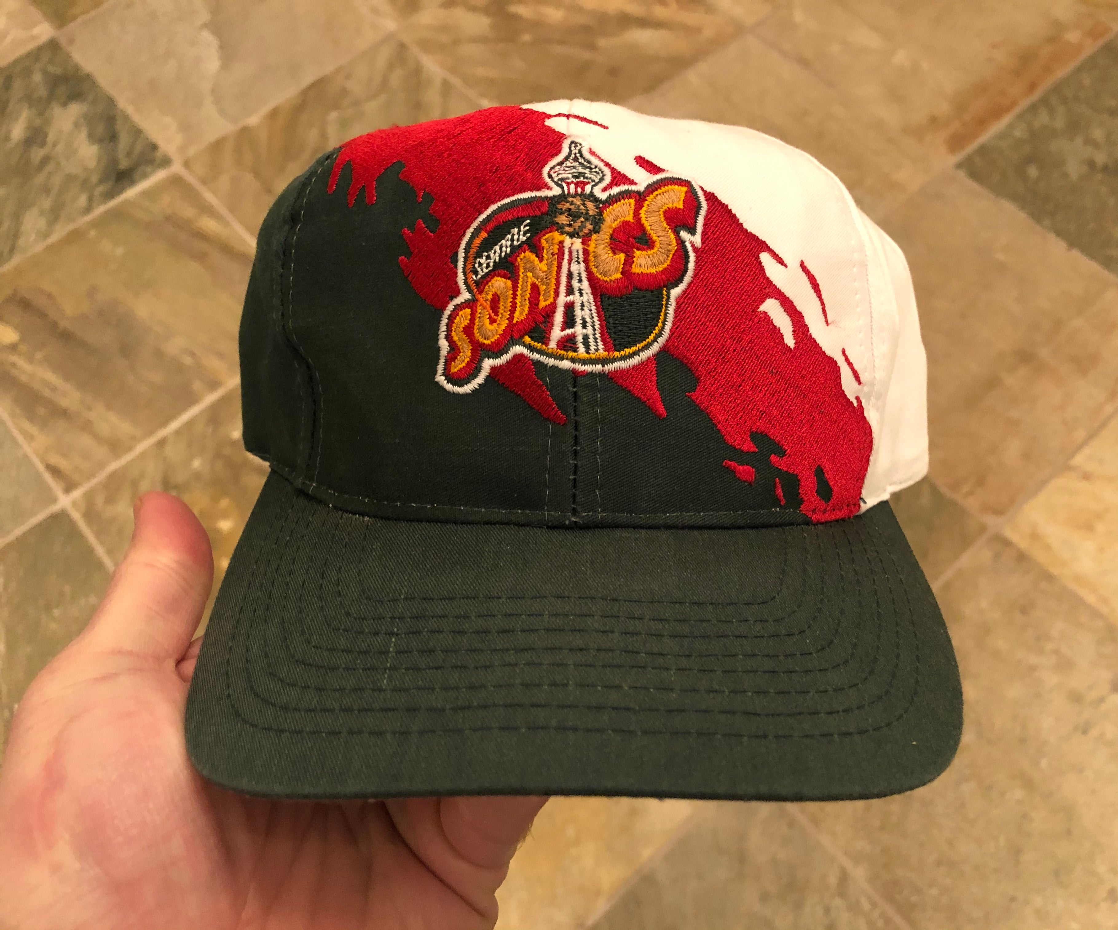 90s NBA SEATTLE SONICS ツートンキャップ刺繍ロゴ