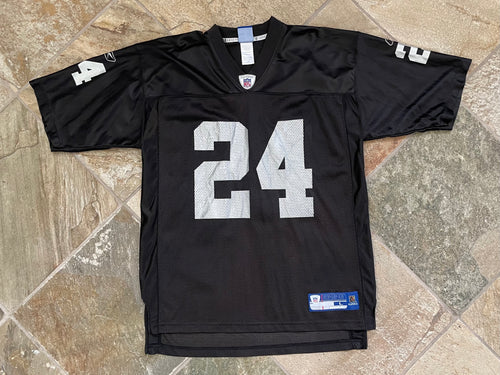 Vintage Oakland Raiders Charles Woodson Reebok Football Jersey, Size Large